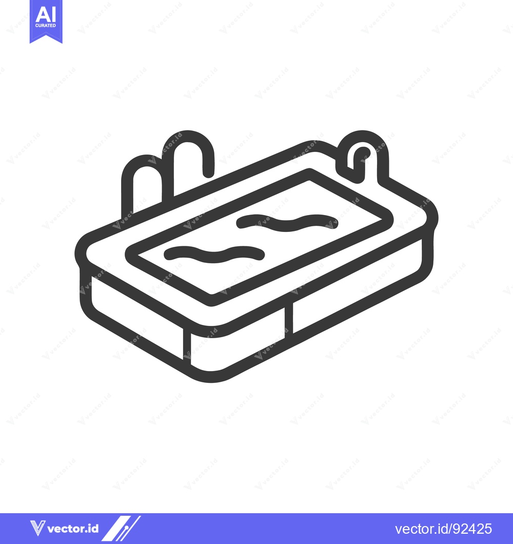 Premium Vector of Minimalist Hot Tub Icon: Isometric View with Water Detail and Ladder