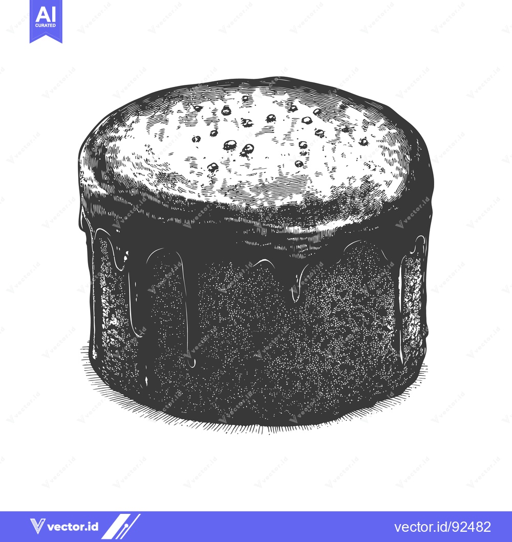 Premium Vector dari A delicious chocolate frosted cake with decorative toppings and detail