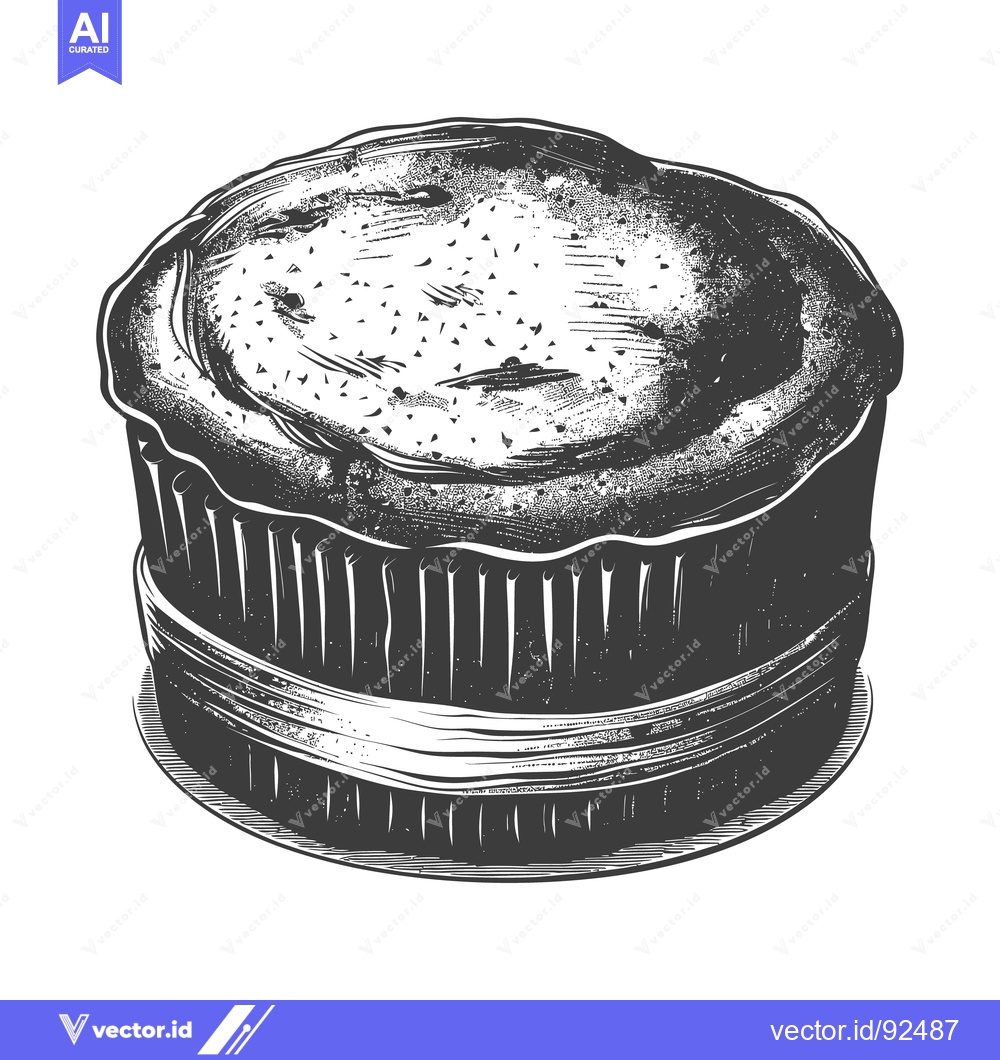 Premium Vector dari A detailed illustration depicts a cake from a top down perspective