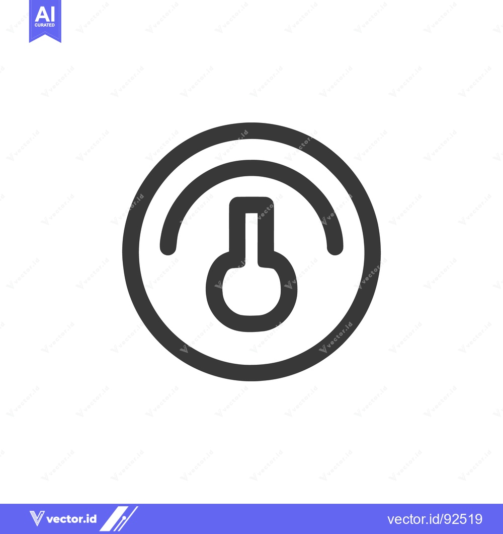 Premium Vector of Minimalist Black Speedometer Icon on White Background, Clean Design