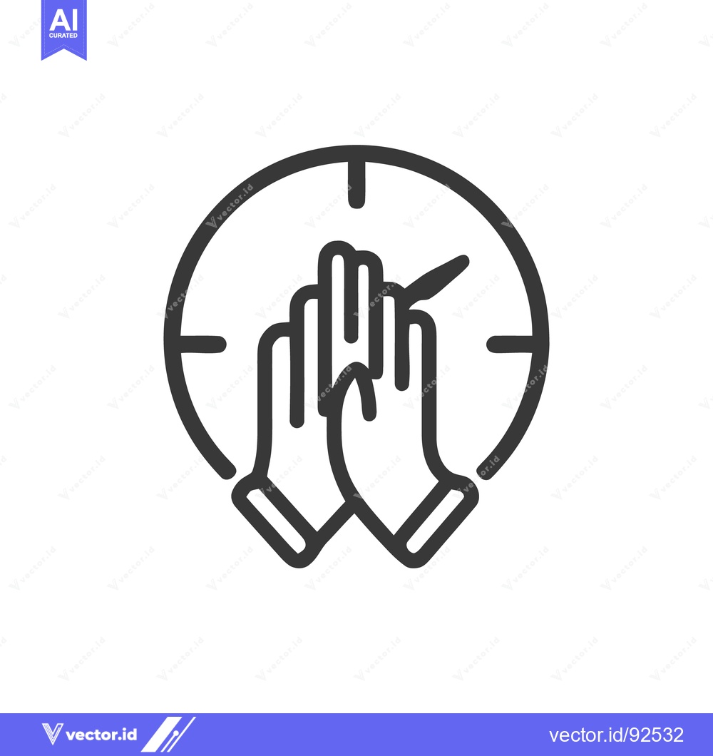 Premium Vector of Deadline Pressure: Hands on Clock Face, Urgent Time Management Icon