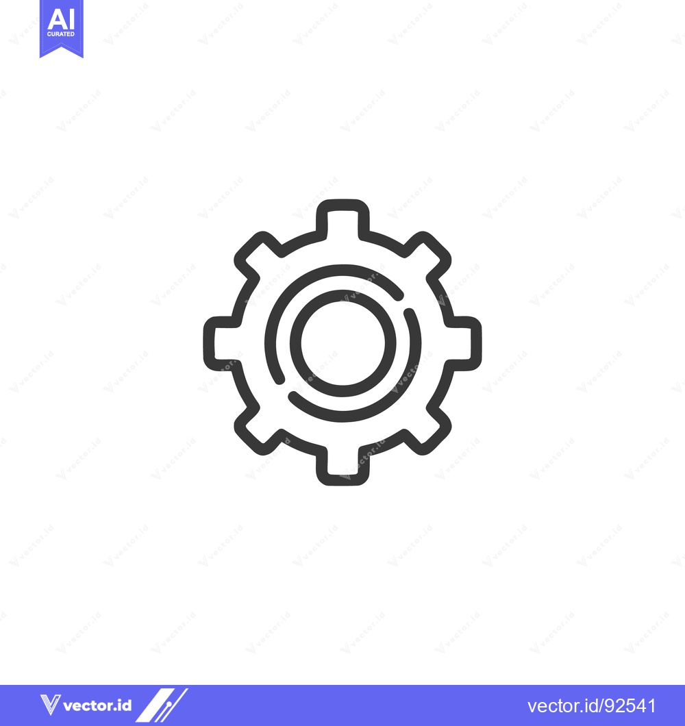 Premium Vector dari Minimalist Gear Icon: Precision Engineering, Technical Design, and Mec