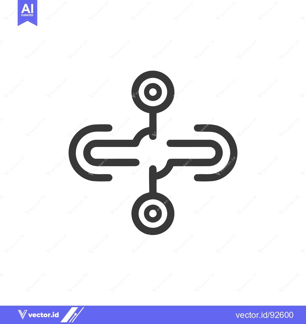 Premium Vector dari Abstract Connection Icon: Network, Communication, and Data Flow Symbol
