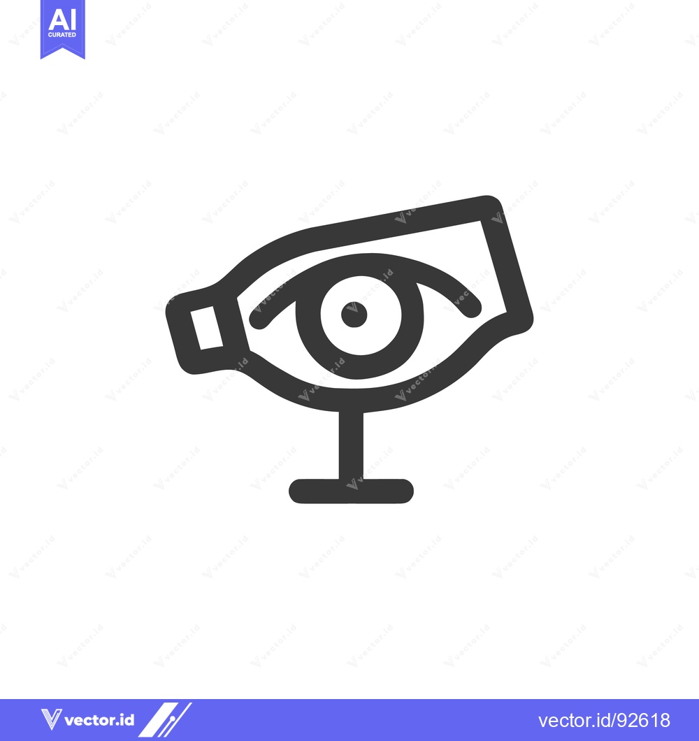 Premium Vector of Surveillance Camera Eye Icon: Modern Security System Symbol Design