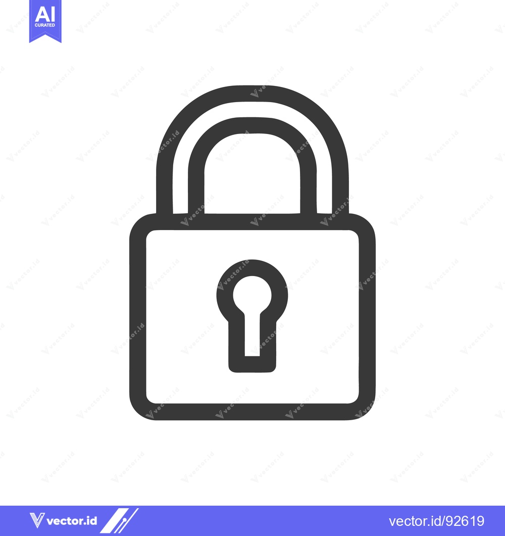 Premium Vector dari Minimalist Padlock Icon: Security, Protection, and Privacy Symbol