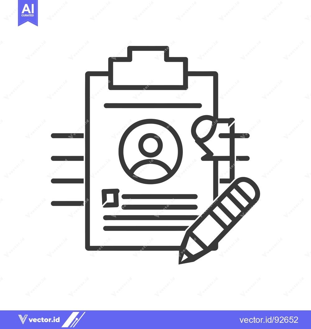 Premium Vector of Profile Form with a Pencil Icon