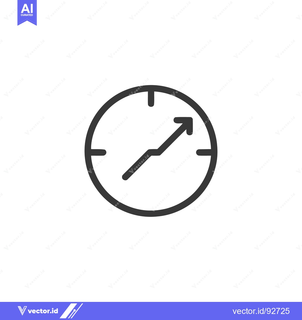 Premium Vector dari Rising Clock: Growth Arrow Within Time, Minimalist Icon