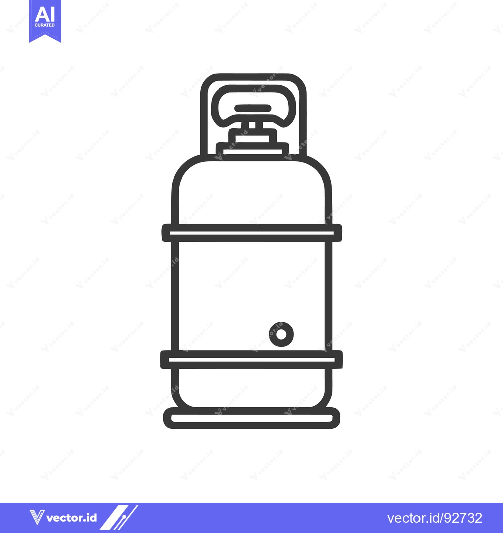 Premium Vector of Propane Tank Outline: Simple, Clean, and Modern Icon