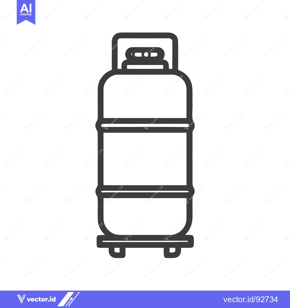 Premium Vector of Propane Tank Outline: Simple, Clean, and Ready for Use