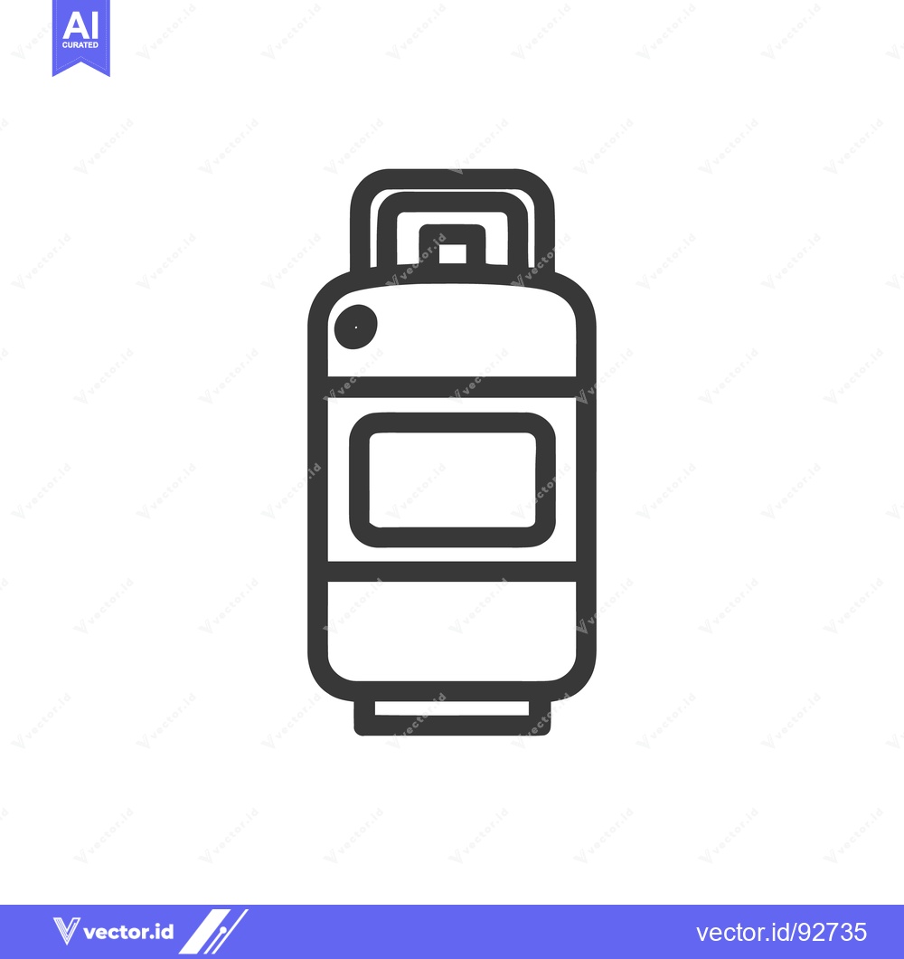 Premium Vector dari Propane Tank Icon: Minimalist Vector Illustration for Gas Storage