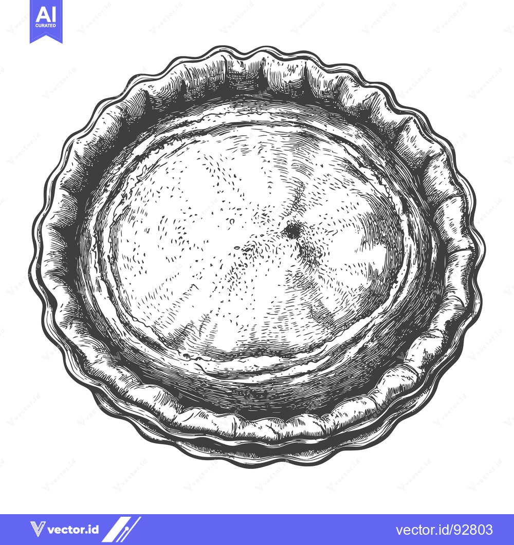 Premium Vector dari A detailed vintage illustration of a baked fruit pie