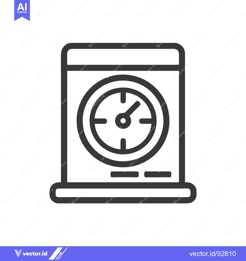 Premium Vector dari Retro Style Timer Icon with Bold Outline and Rounded Edges