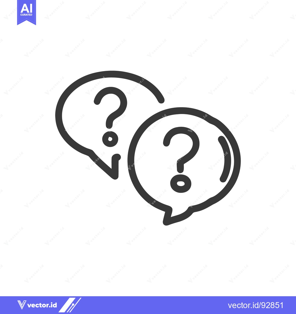 Premium Vector dari Question Marks in Speech Bubbles: Inquiry and Communication Icon