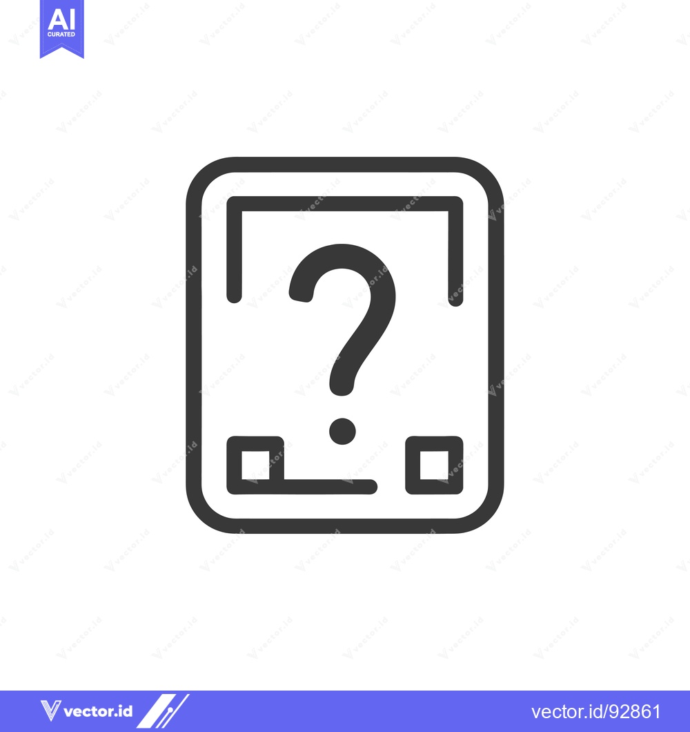 Premium Vector of Question Mark on a Smartphone Screen