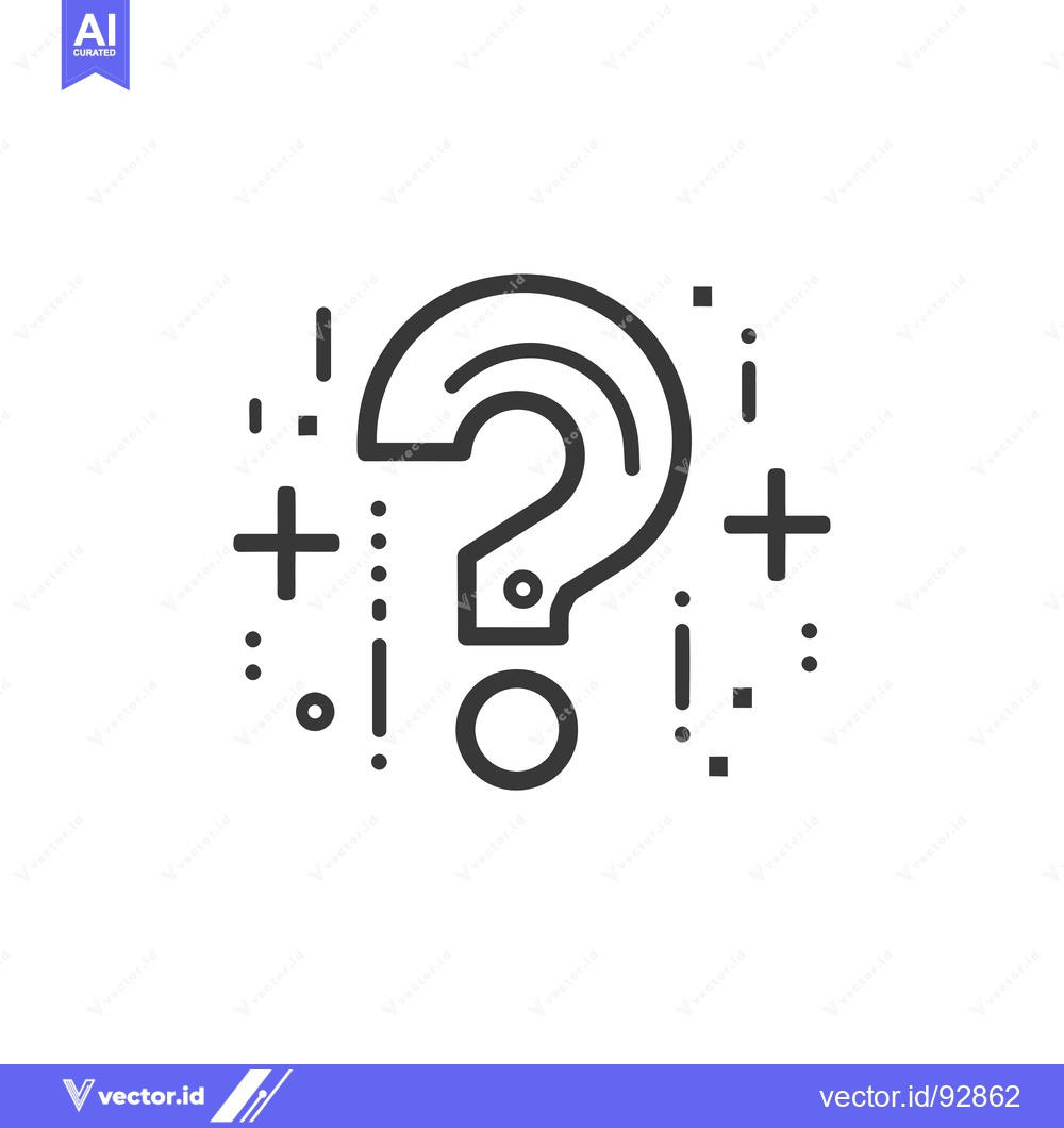 Premium Vector dari Question Mark with Abstract Design Elements