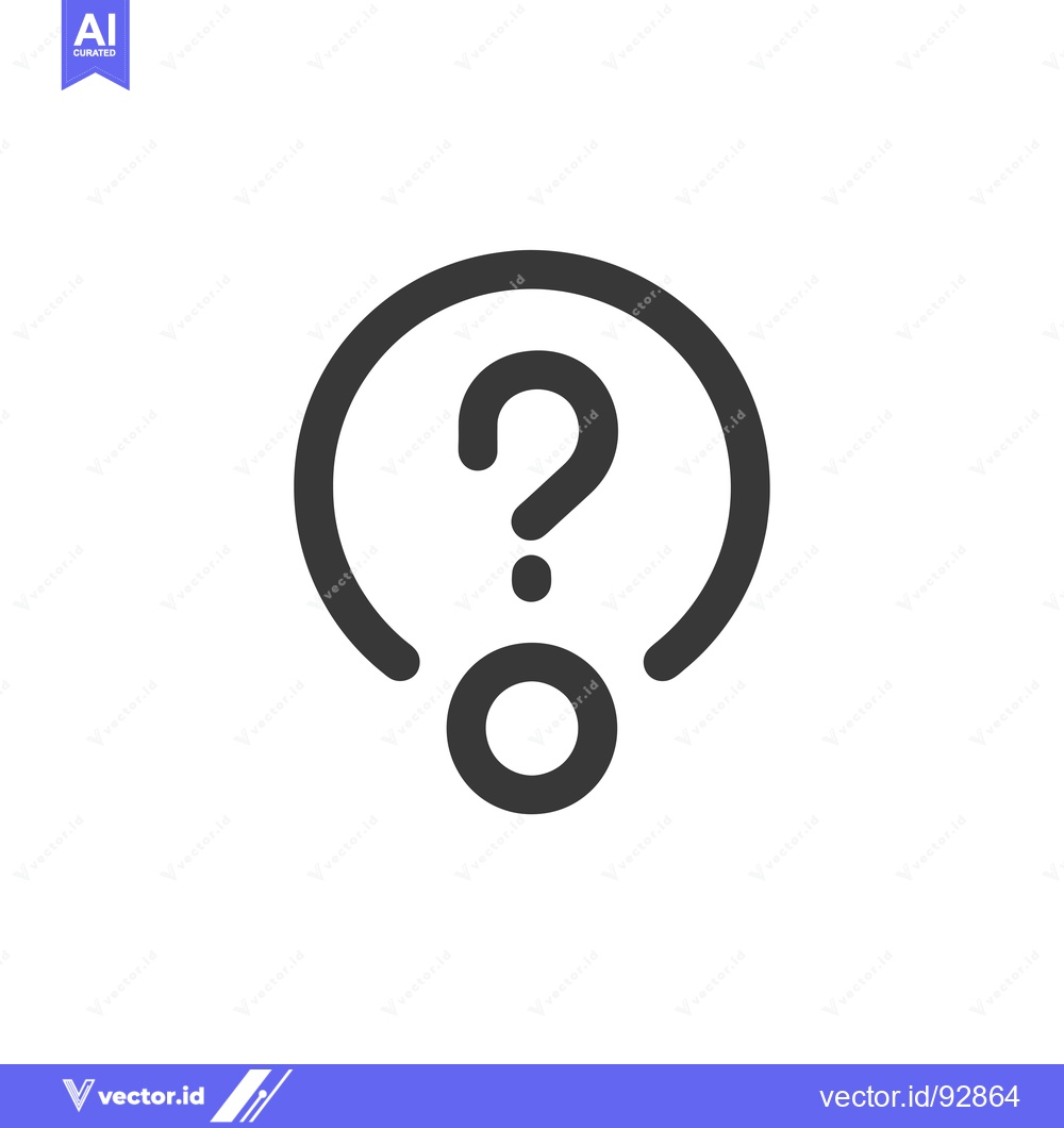Premium Vector dari Question Mark with Circle and Dot Symbol