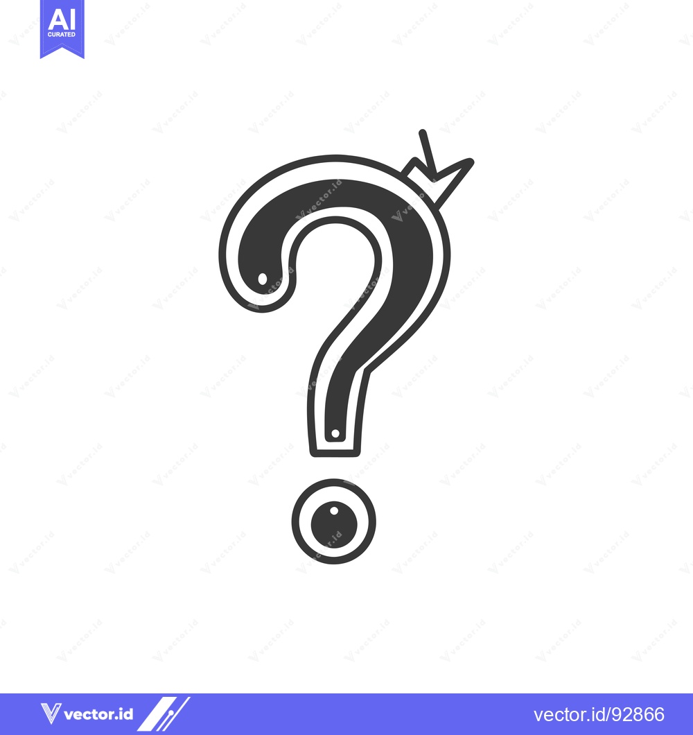 Premium Vector dari Question Mark with Crown and Dot