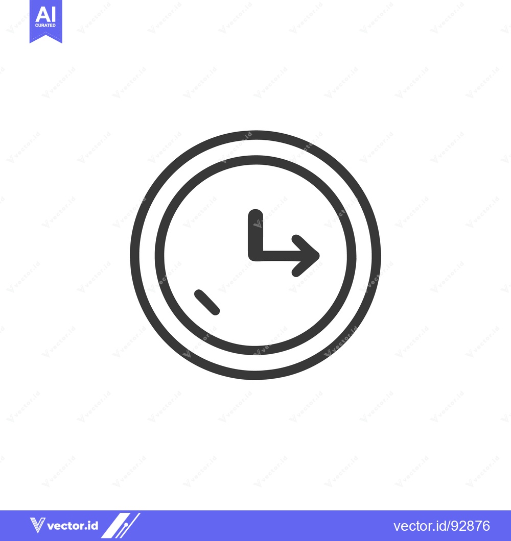 Premium Vector dari Minimalist Clock Icon: Time Management, Deadline, and Schedule Concept