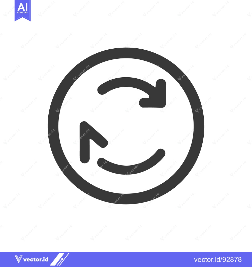 Premium Vector dari Circular Arrows: A Simple, Bold Icon of Rotation and Renewal
