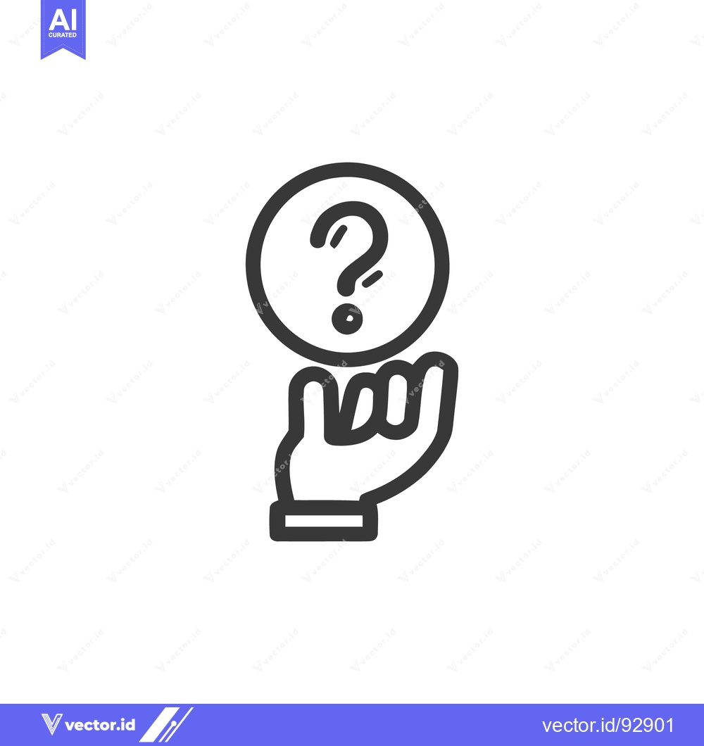 Premium Vector dari Hand Holding Question Mark Icon: Seeking Answers and Solutions Concept