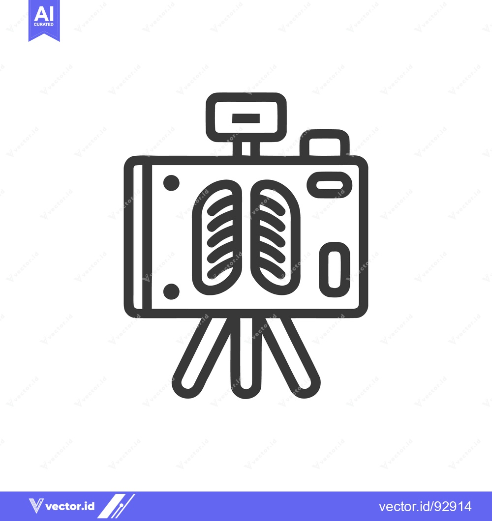 Premium Vector of X-Ray Machine Icon: Medical Imaging Technology, Diagnostic Tool, Outli