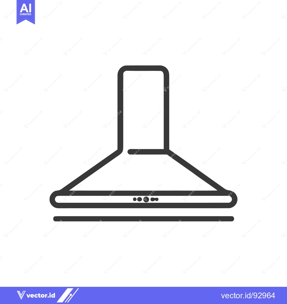 Premium Vector of Minimalist Kitchen Hood Icon: Sleek, Modern Design with Clean Lines an