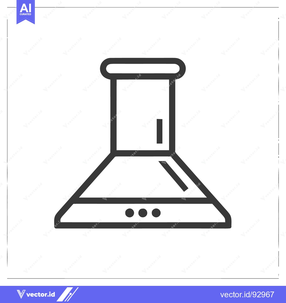Premium Vector dari Minimalist Kitchen Hood Icon: Modern Appliance Outline Design
