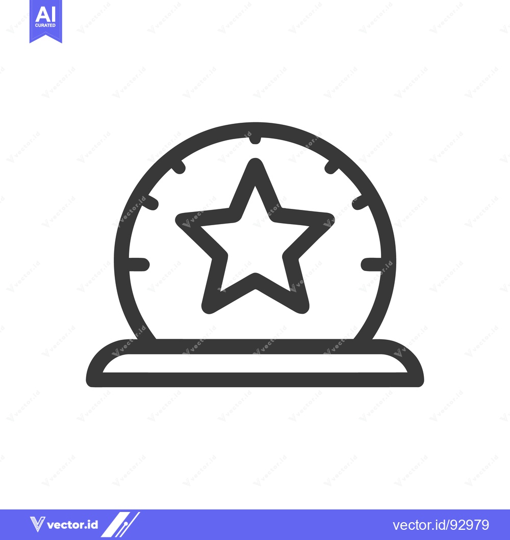 Premium Vector dari Minimalist Star Globe Icon: Modern, Clean Design on White Background