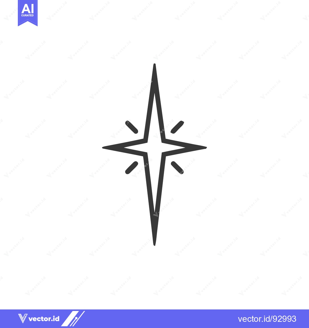 Premium Vector dari Minimalist Star Icon: Geometric Design with Radiating Lines on White