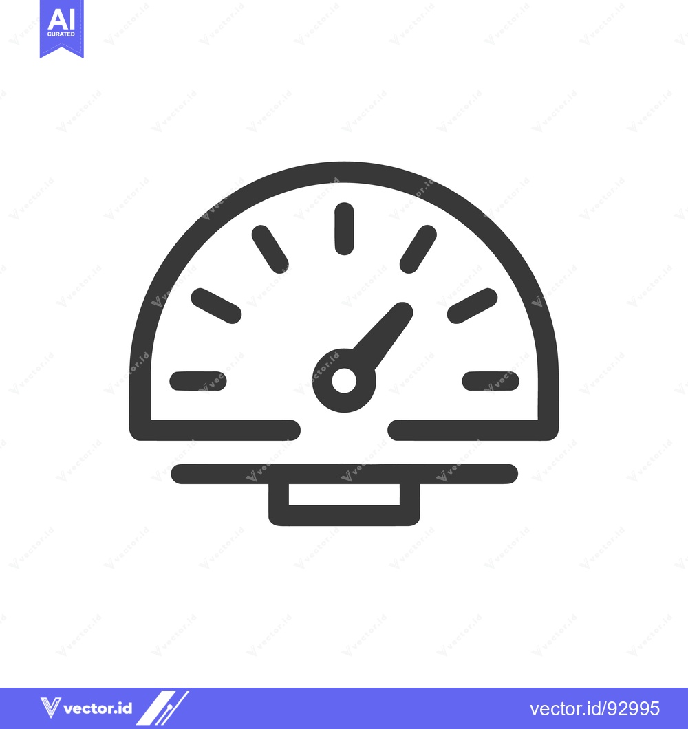Premium Vector dari Sleek Speedometer Icon: Modern Design for Performance Tracking and Mea