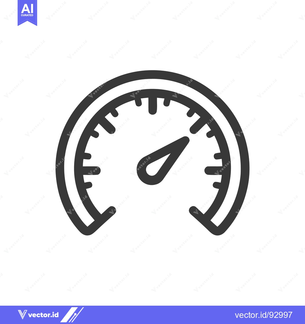Premium Vector dari Speedometer Icon: Clean, Modern Design for Performance and Measurement