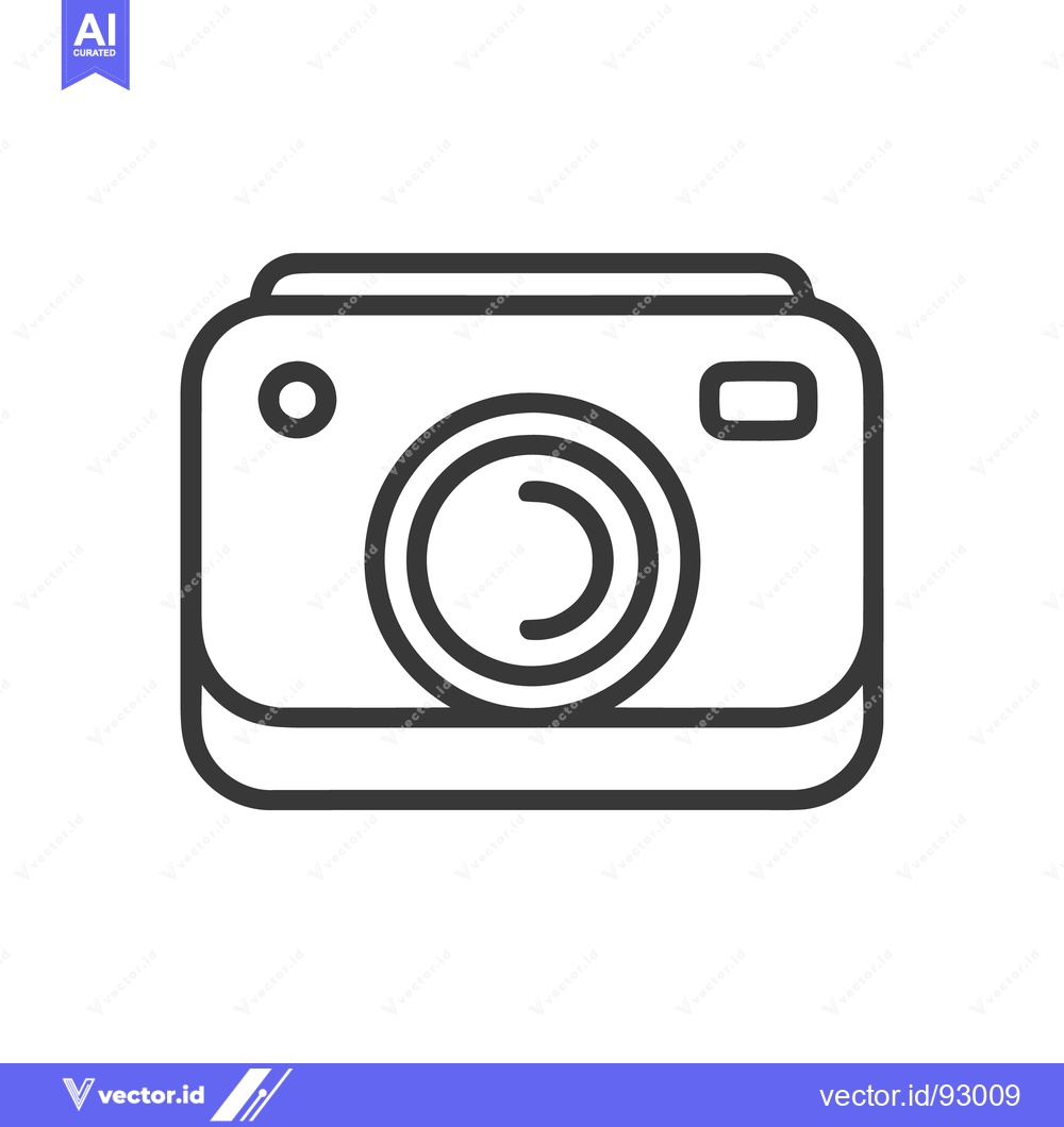 Premium Vector of Minimalist Camera Icon: Clean Lines, Modern Design, Photography Symbol