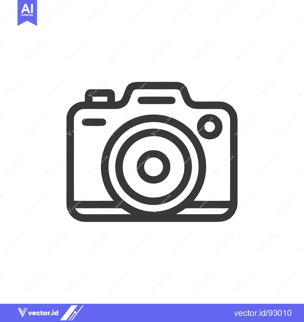 Premium Vector of Minimalist Camera Icon: Clean Lines, Modern Design, Photography Symbol