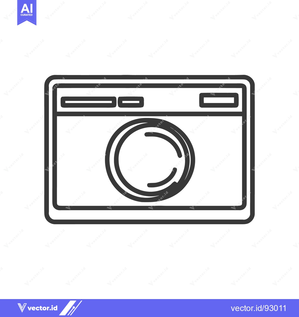 Premium Vector dari Minimalist Washing Machine Icon: Clean Laundry Appliance Outline Desig
