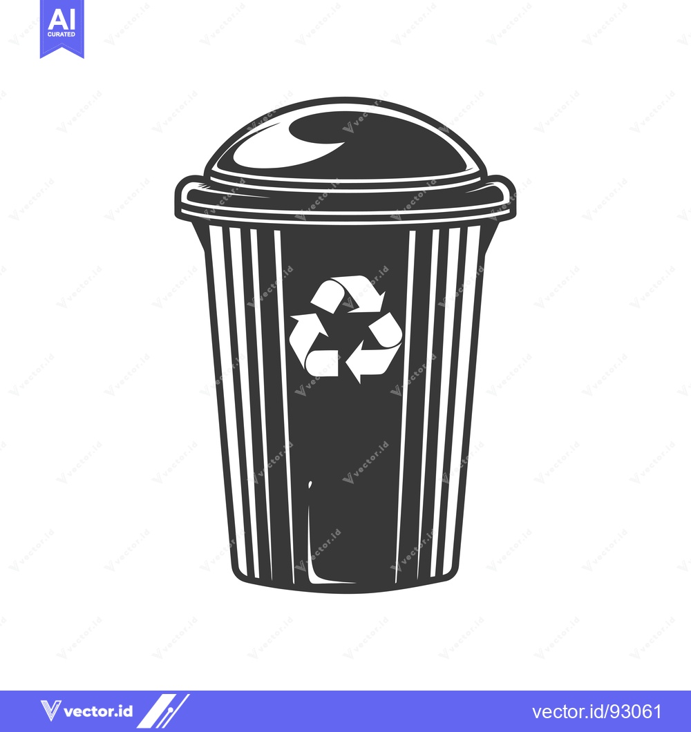 Premium Vector dari Recycling Bin with Recycle Symbol