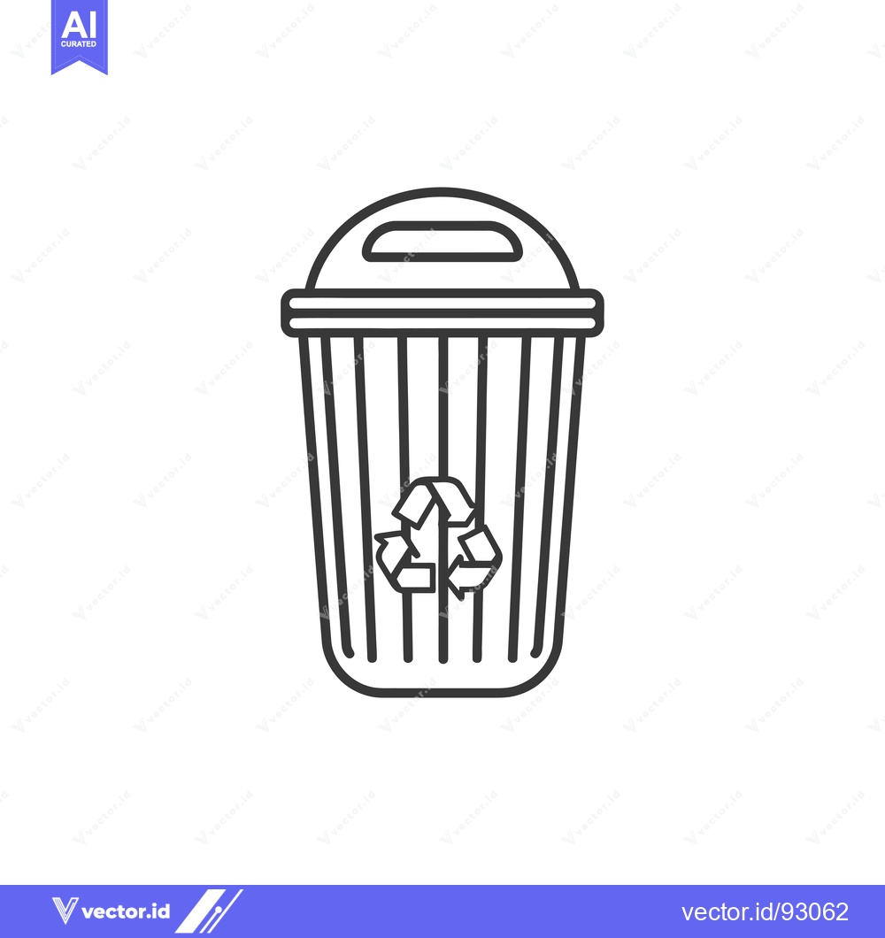 Premium Vector dari Recycling Bin with Recycle Symbol Inside