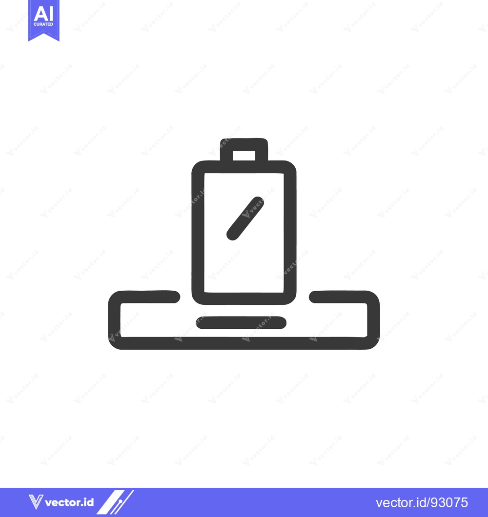 Premium Vector of Minimalist Battery Charging Icon: Modern Technology and Energy Concept
