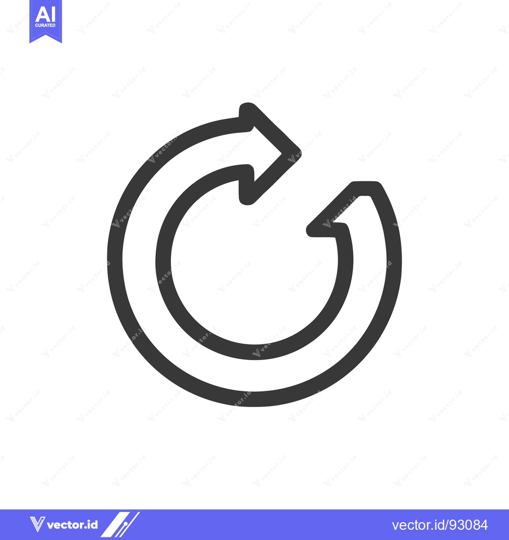 Premium Vector dari Circular Arrow Icon: Simple, Modern Design for Refresh or Reload