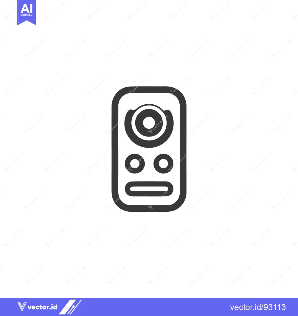 Premium Vector of Minimalist Remote Control Icon with Rounded Edges and Simple Design