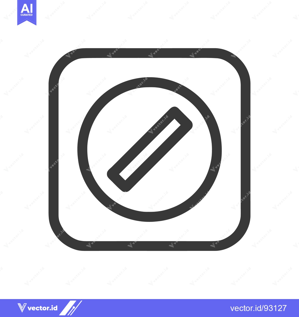 Premium Vector of Minimalist Icon: Rounded Square with Circle and Line
