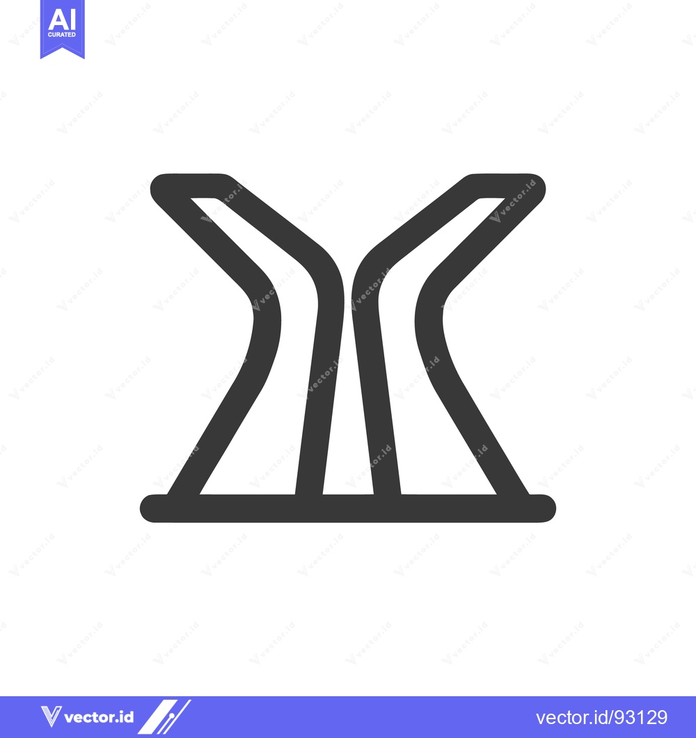 Premium Vector dari Abstract Minimalist Icon: Curving Lines Forming a Stylized Structure