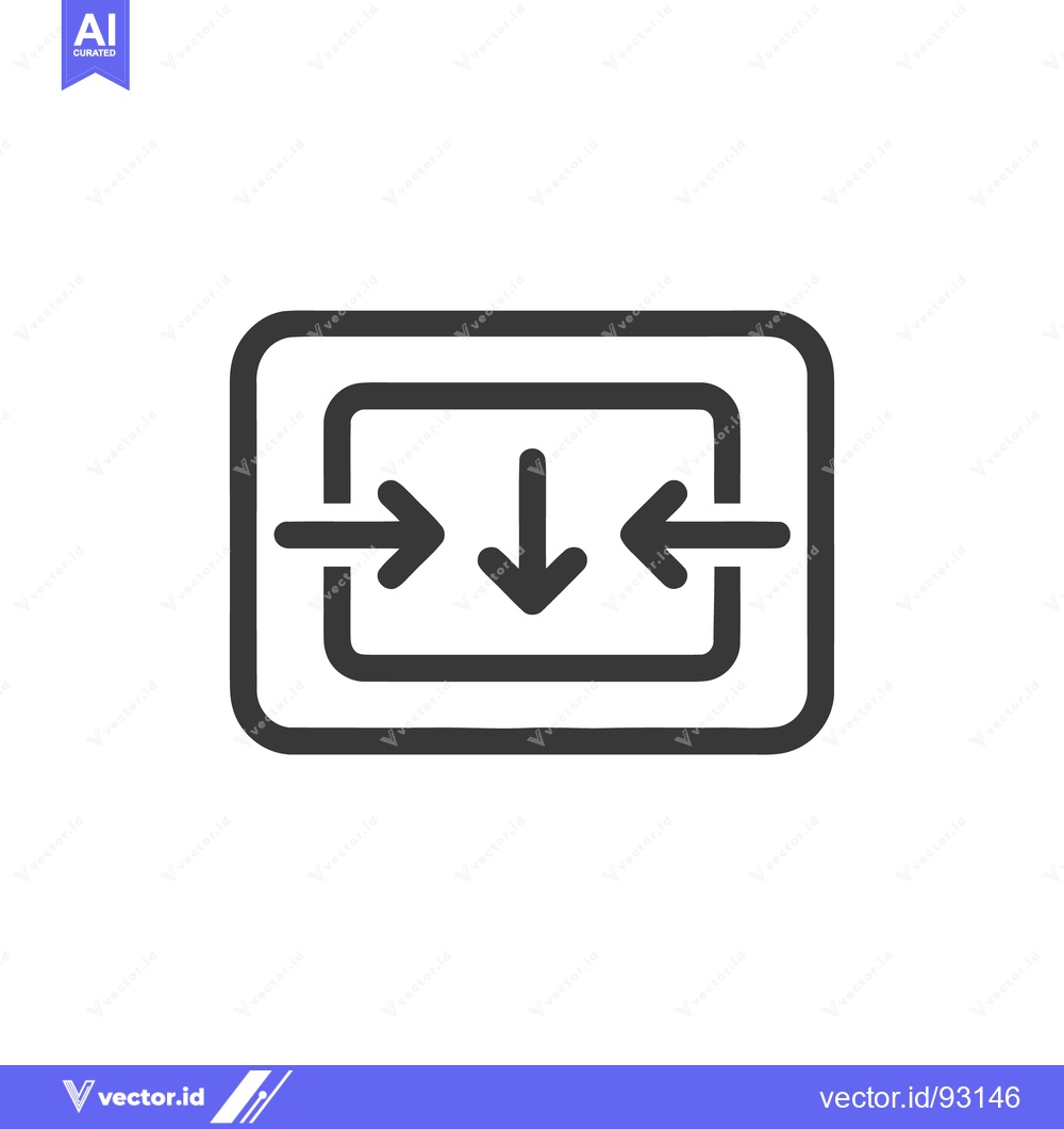 Premium Vector dari Concentric Arrows Icon: Inward Movement, Convergence, and Focus Symbol