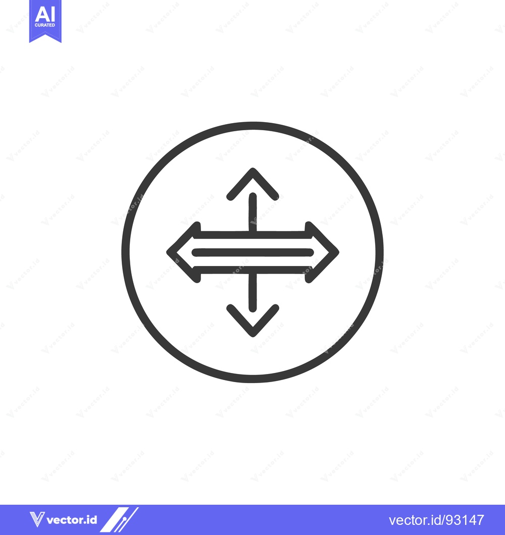 Premium Vector dari Directional Arrows in Circle: Up, Down, Left, Right Movement Icon