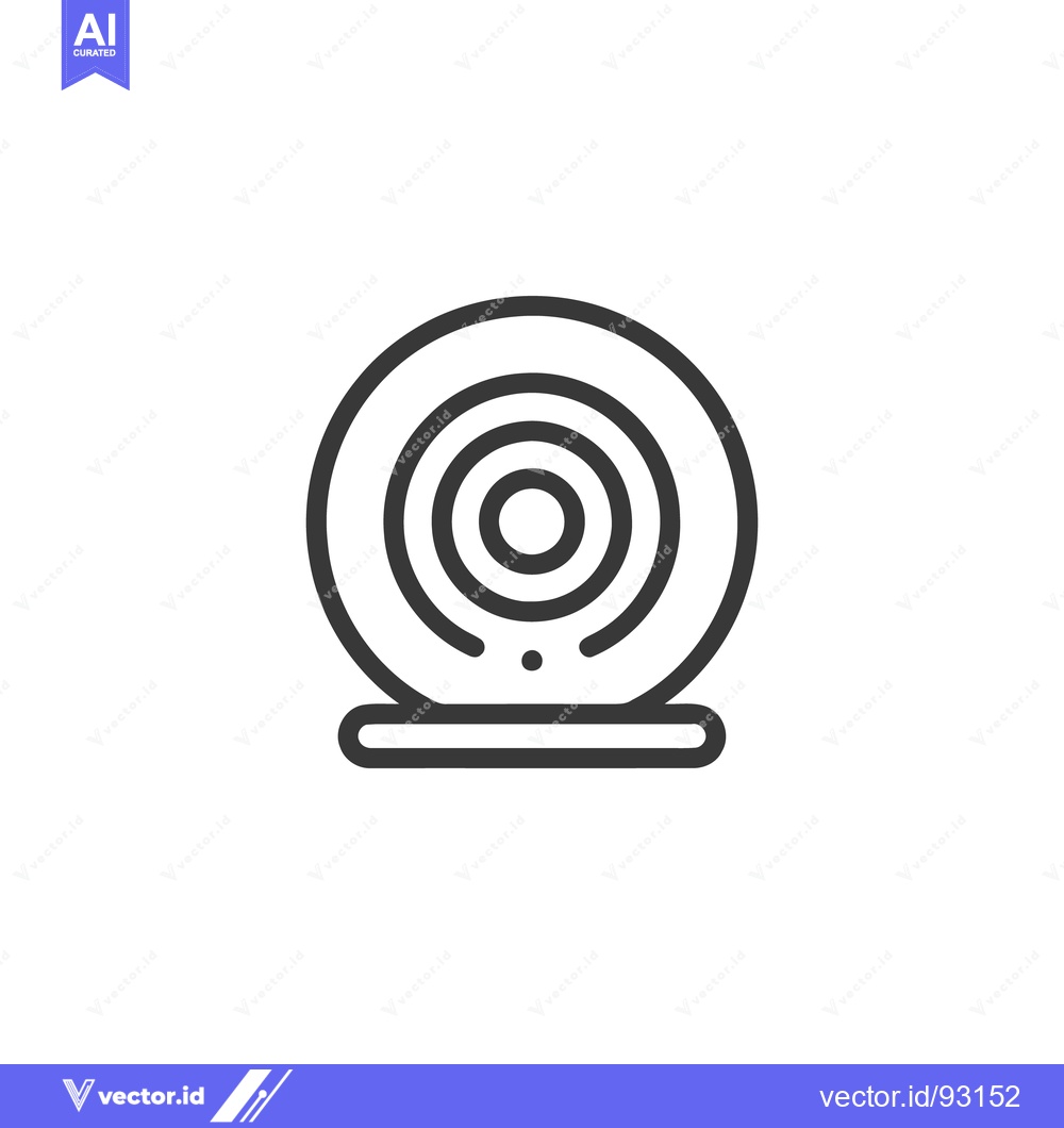 Premium Vector dari Minimalist Webcam Icon: Clean Line Art for Modern Communication