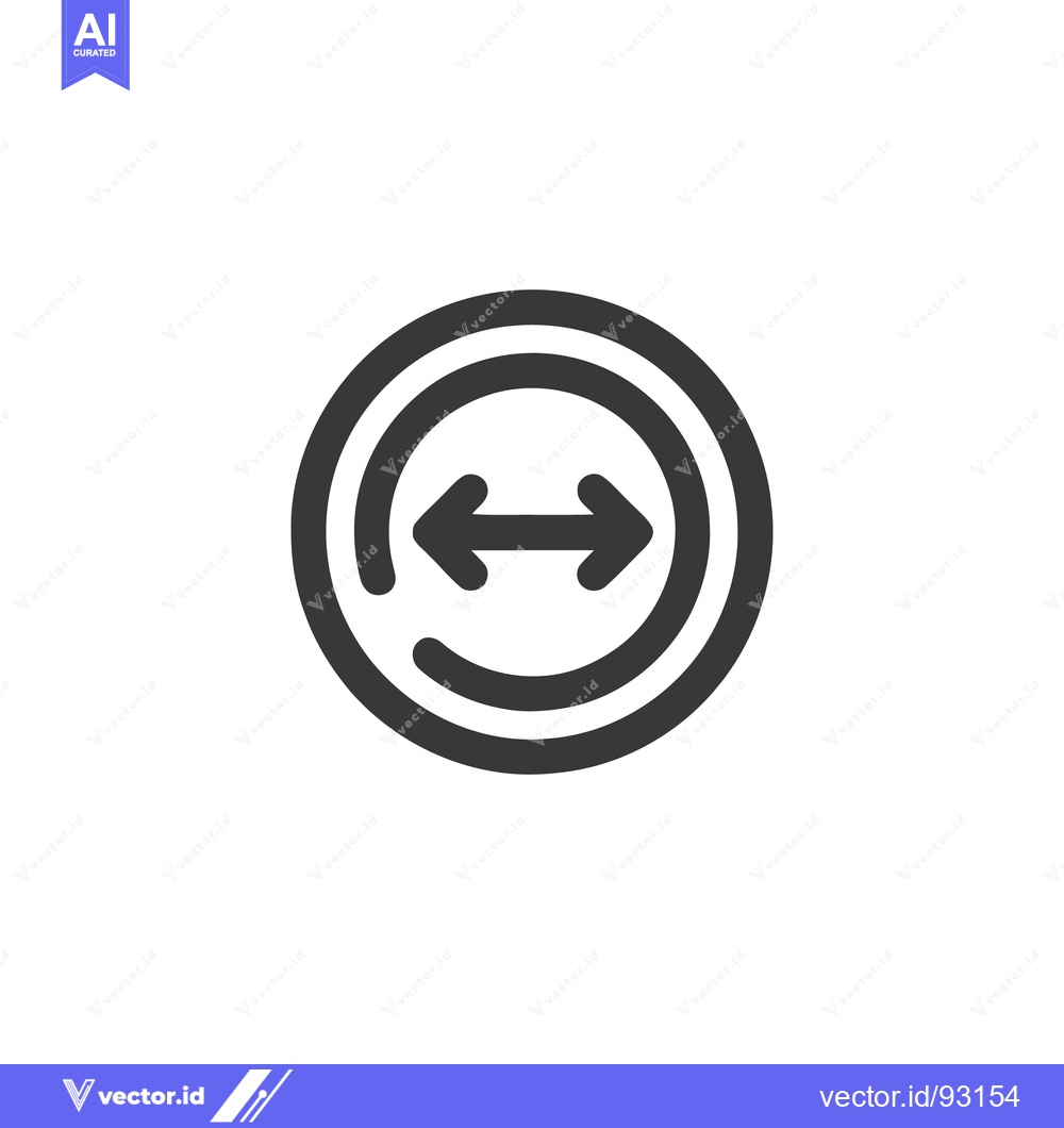 Premium Vector dari Circular Arrow Icon: Double-Headed, Directional, and Encapsulated Desi
