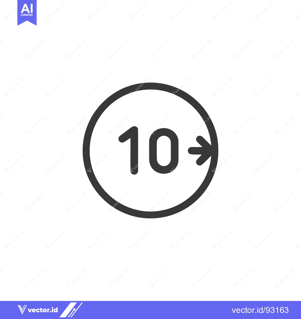 Premium Vector dari Replay 10 Icon Line Art Icon 10358