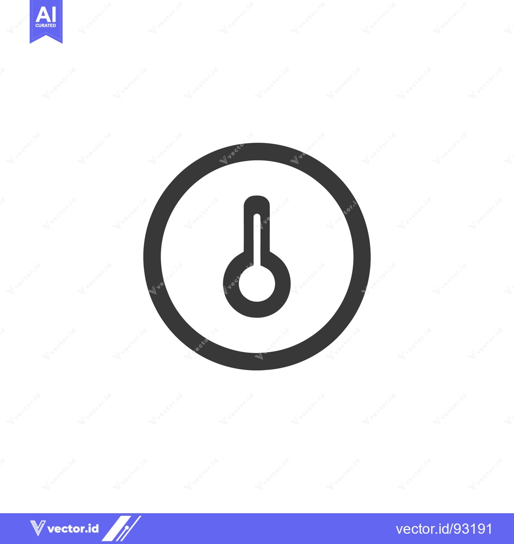 Premium Vector dari Minimalist Thermometer Icon: Temperature Measurement in Simple Design