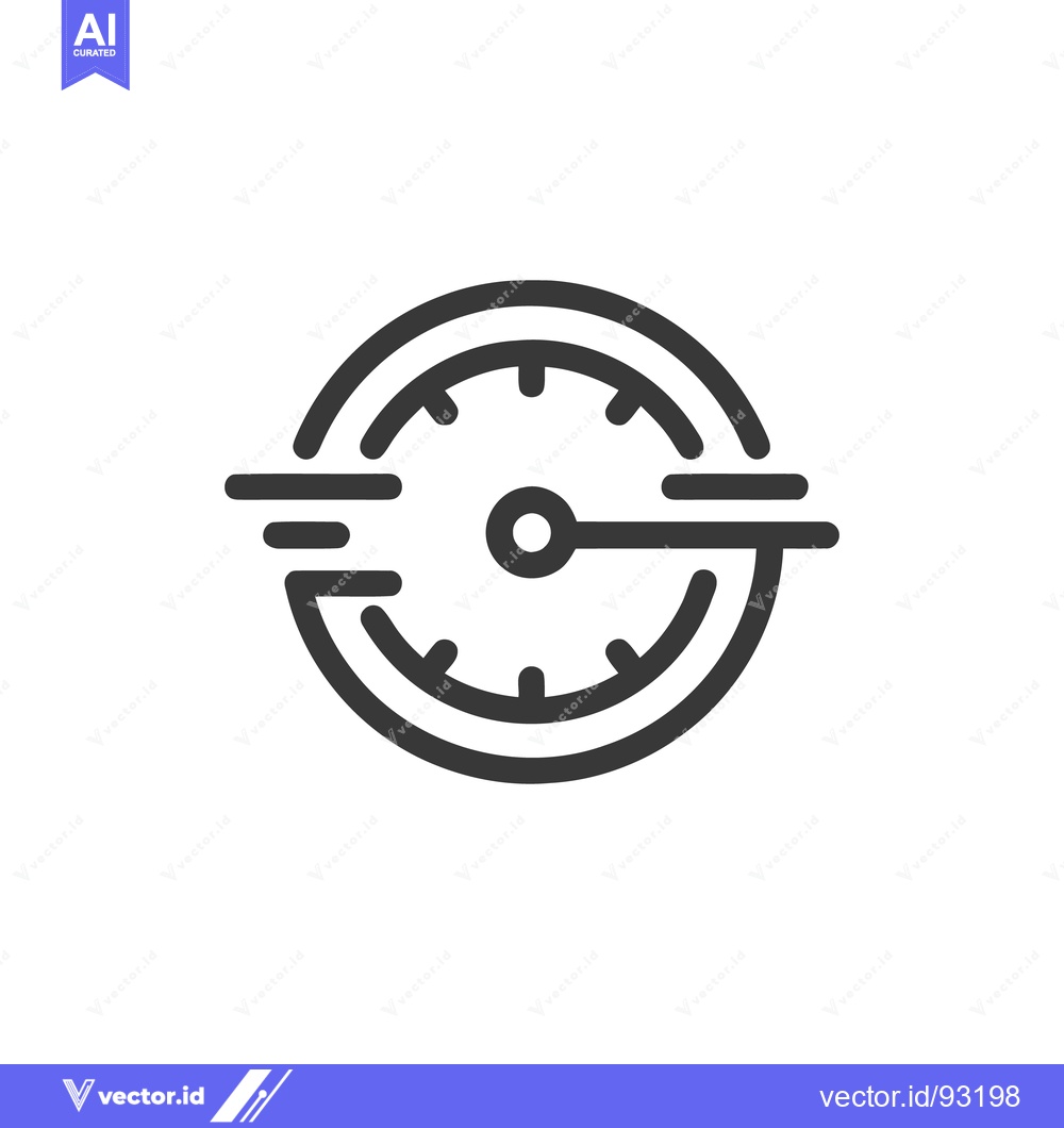Premium Vector of Minimalist Speedometer Icon: Sleek Design for Performance and Velocity