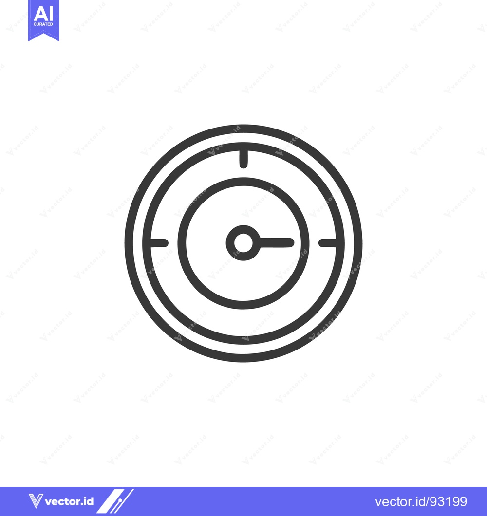 Premium Vector dari Minimalist Speedometer Icon: Precise Measurement, Modern Design, Clean