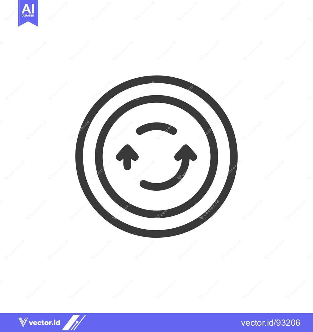 Premium Vector dari Circular Arrow Icon: Refresh, Sync, or Loop Symbol in Black and White